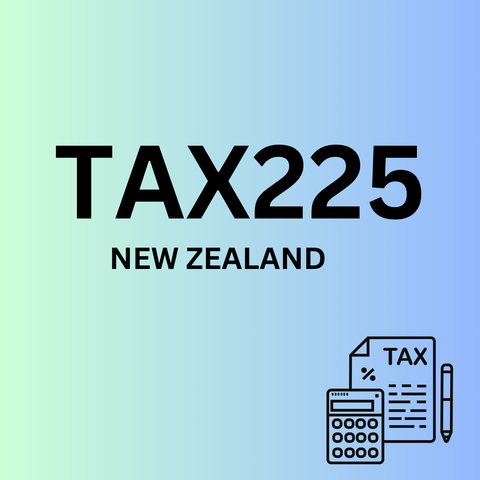 TAX225 NZ - Tax (New Zealand)